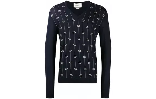 Свитер мужской темно-синий Gucci, темно-синий