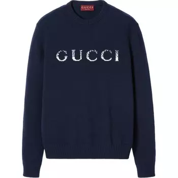 Свитер мужской темно-синий Gucci, темно-синий