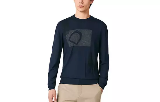 Свитер мужской темно-синий Hermes, темно-синий