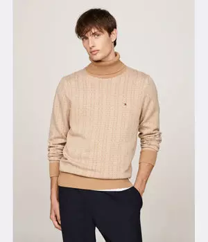 Свитер мужской Tommy Hilfiger с принтом, бежевый