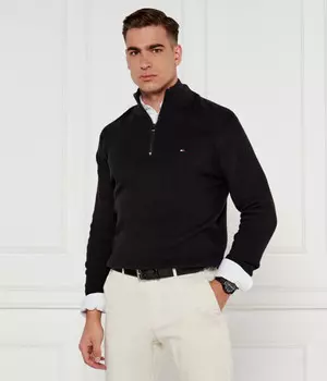 Свитер мужской Tommy Hilfiger с воротником на молнии, черный