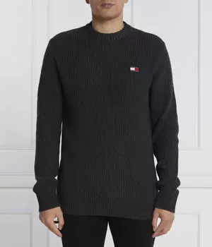 Свитер мужской Tommy Jeans с круглым вырезом, черный