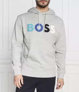 Свитер мыцветнойфлис Regular fit Boss Orange, серый
