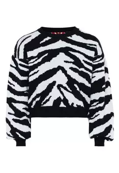 Свитер myMo ROCKS, цвет Black/Wool white