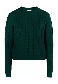 Свитер myMo Strick, темно-зеленый