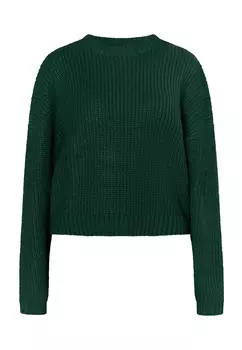 Свитер myMo Strick, темно-зеленый