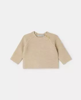 Свитер на двух пуговицах базового кроя с рукавами реглан Coconut El Corte Ingls, коричневый