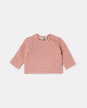 Свитер на двух пуговицах базового кроя с рукавами реглан Coconut El Corte Ingls, розовый