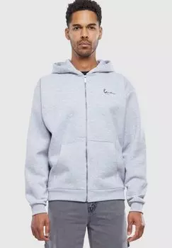 Свитер на молнии Chest Signature Essential Karl Kani, серый