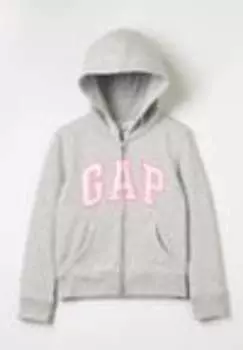Свитер на молнии LOGO Gap, светло-серый
