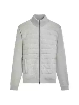 Свитер на молнии с длинными рукавами Bugatchi, цвет cement