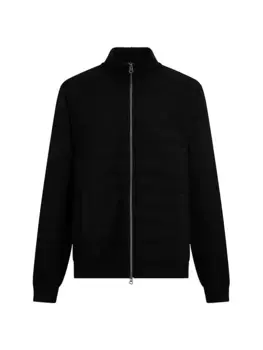 Свитер на молнии с длинными рукавами Bugatchi, цвет caviar