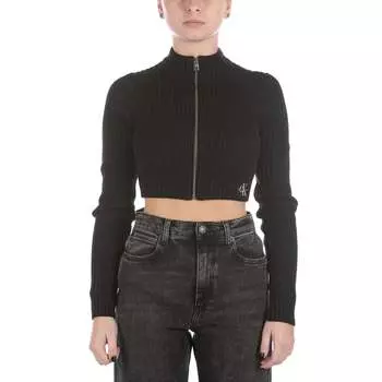 Свитер на молнии с логотипом Calvin Klein Calvin Klein Jeans, черный