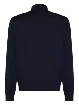 Свитер на молнии с высоким воротником Fedeli, синий