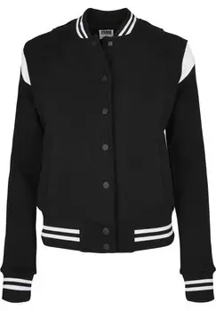 Свитер на молнии Urban Classics, черный/белый