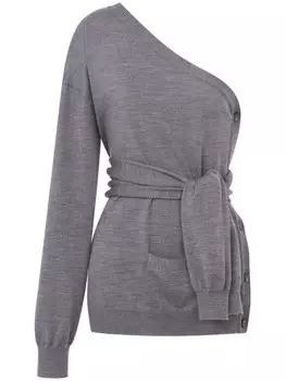 Свитер на одно плечо Moschino, серый