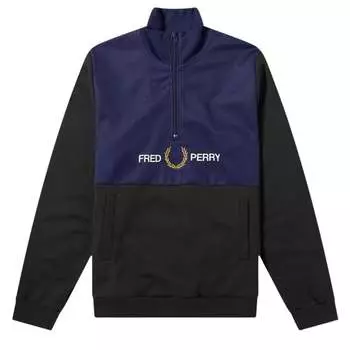 Свитер на полумолнии Fred Perry, черный