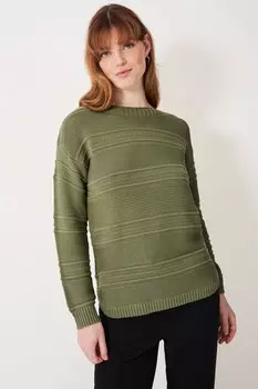 Свитер на талии Crew Clothing Crew Clothing Company, зеленый