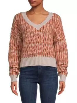 Свитер Naadam из смесовой шерсти мериноса, красно-желтый