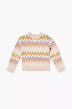 Свитер нечеткой вязки с шевроном для девочек Forever 21