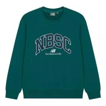 Свитер New Balance Casual Sports Sweatshirt 'Green', зеленый