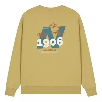 Свитер New Balance Logo Graphic Print Sweatshirt 'Yellow Green White', желтый