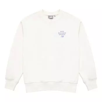 Свитер New Balance Logo Print Pullover 'White Purple', белый