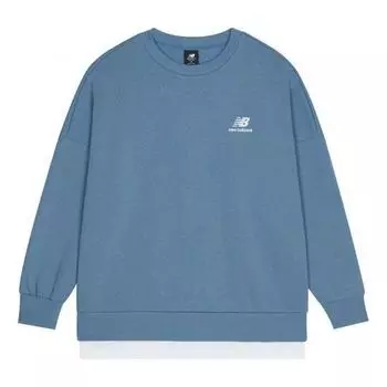Свитер New Balance Logo Sweatshirt 'Blue', синий