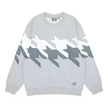 Свитер New Balance Sweatshirt 'Grey White', серый