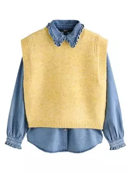 Свитер Next 2 in 1, цвет Blue denim/Dark yellow