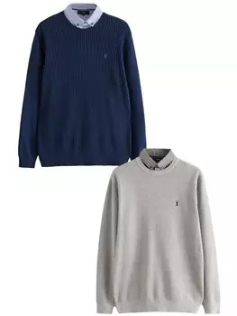 Свитер Next, цвет Dark blue/Grey
