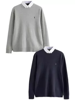 Свитер Next, цвет Dark blue/Light grey