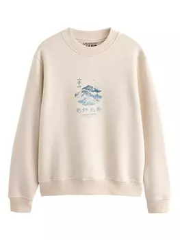 Свитер Next Sweatshirt Hokusai, бежевый