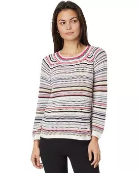 Свитер NIC+ZOE Crochet Crush, цвет Pink Multi