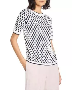 Свитер NIC+ZOE Geo Tuck Stitch Sweater Tee, цвет Indigo Multi