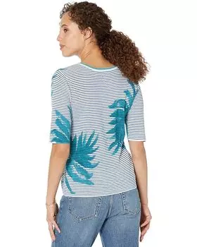 Свитер NIC+ZOE Leaving Lines Sweater, синий мульти