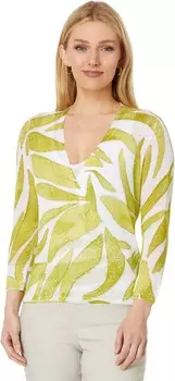 Свитер NIC+ZOE Meadow Mix 4-Way Cardigan, цвет Green Multi