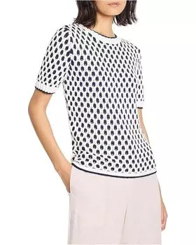 Свитер NIC+ZOE Petite Geo Tuck Stitch Sweater Tee, цвет Indigo Multi