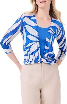 Свитер NIC+ZOE Petite Meadow Mix 4-Way Cardigan, цвет Blue Multi