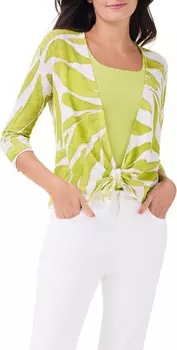 Свитер NIC+ZOE Petite Meadow Mix 4-Way Cardigan, цвет Green Multi