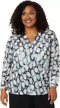 Свитер NIC+ZOE Plus Size Sand Dollar 4-Way Cardigan, цвет Aqua Multi