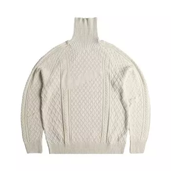 Свитер Nike Cable Knit Turtleneck 'Light Bone', белый