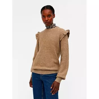 Свитер Object Malena O Neck, коричневый