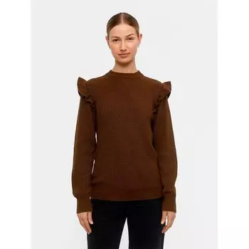 Свитер Object Malena O Neck, коричневый