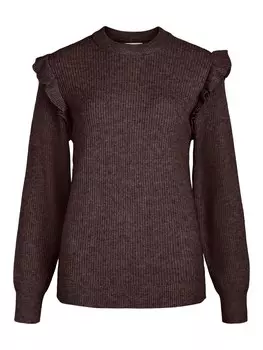 Свитер Object Malena, темно коричневый