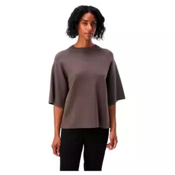 Свитер Object Reynard 2/4 short sleeve, коричневый