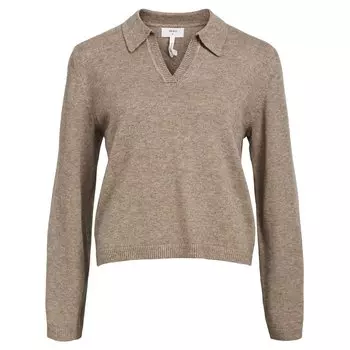 Свитер Object Thess V Neck, бежевый