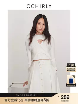 Свитер облегающий Ochirly с высоким воротником, черный