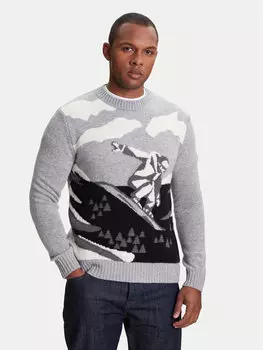 Свитер обычного кроя 1244K108R United Colors Of Benetton, серый