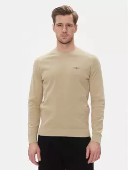 Свитер обычного кроя 251MA1556L560 Aeronautica Militare, бежевый